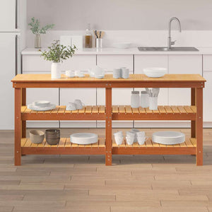 Werkbank Wachsbraun Kiefer Massivholz 181,5cm