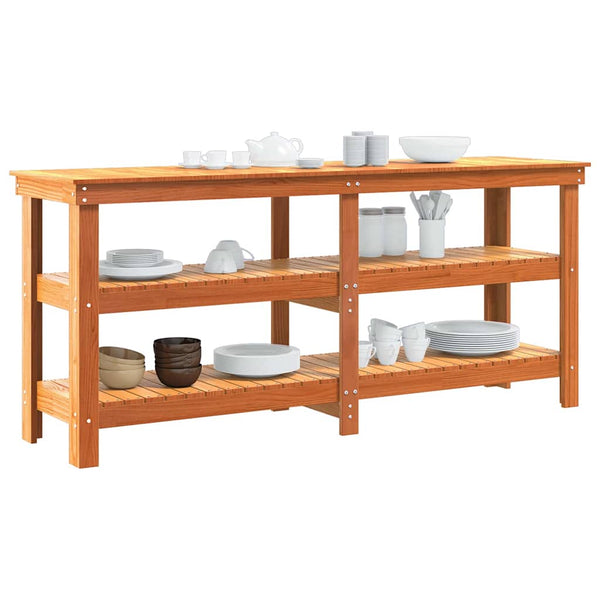 Werkbank Wachsbraun Kiefer Massivholz 181,5cm