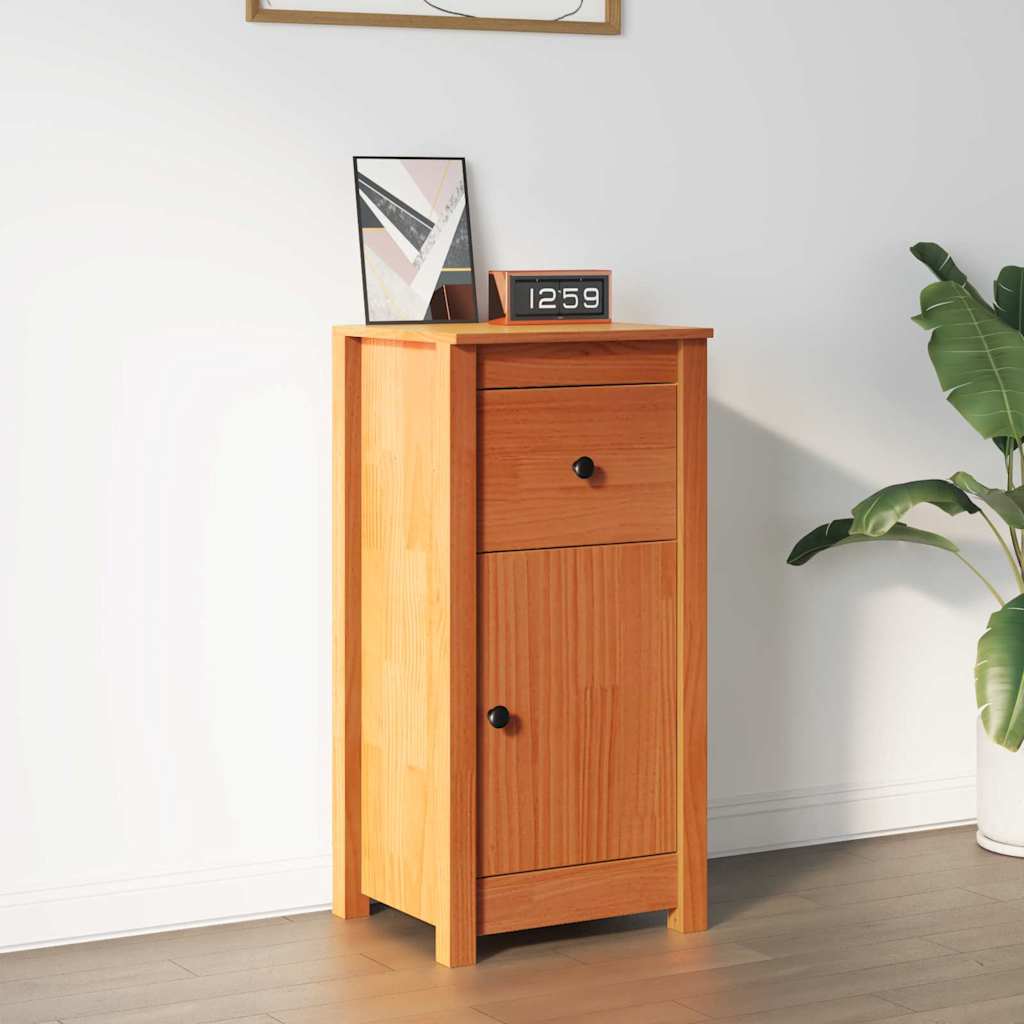 Sideboard Kiefer Massiv Wachsbraun 80cm
