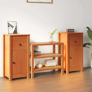 Sideboard 2er Set, Wachsbraun, 39x34,5x80 cm