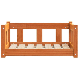 Hundebett Kiefer Massivholz Wachsbraun 65,5cm