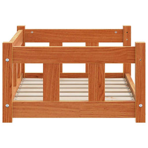 Hundebett Kiefer Massivholz Wachsbraun 65,5cm