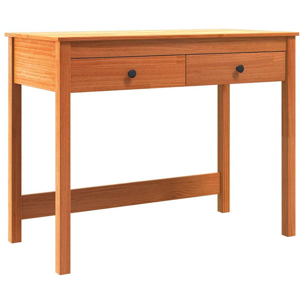 Massivholz Schreibtisch Kiefer 100x50 cm Braun