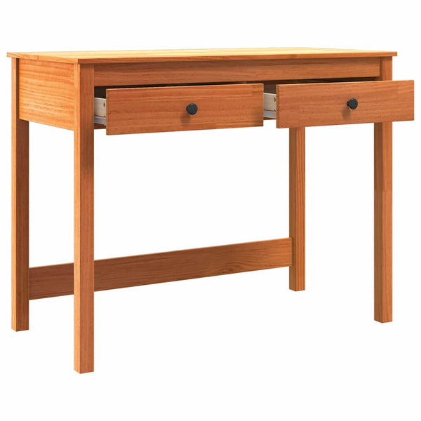 Massivholz Schreibtisch Kiefer 100x50 cm Braun