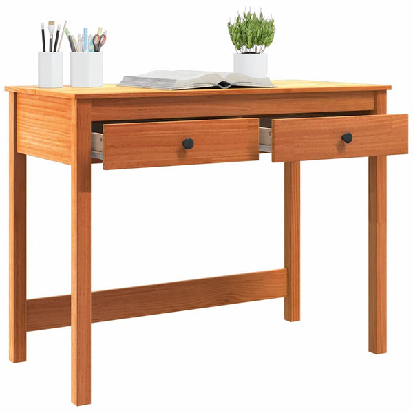 Massivholz Schreibtisch Kiefer 100x50 cm Braun