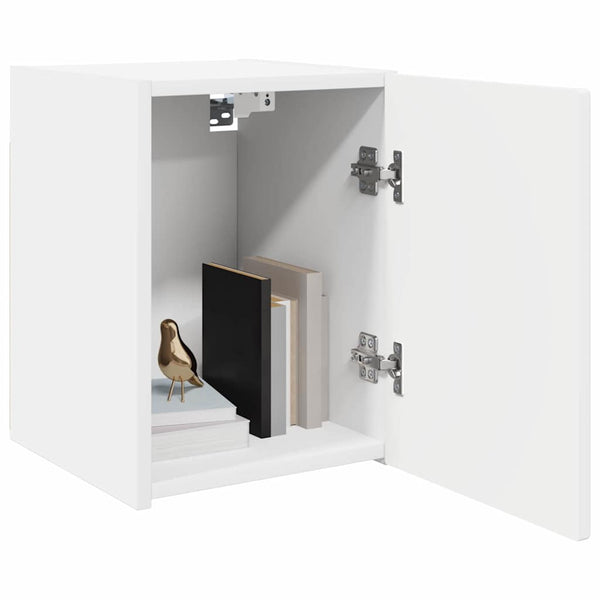 vidaXL Meuble TV mural Blanc 30 x 31 x 40 cm Bois d'ingénierie