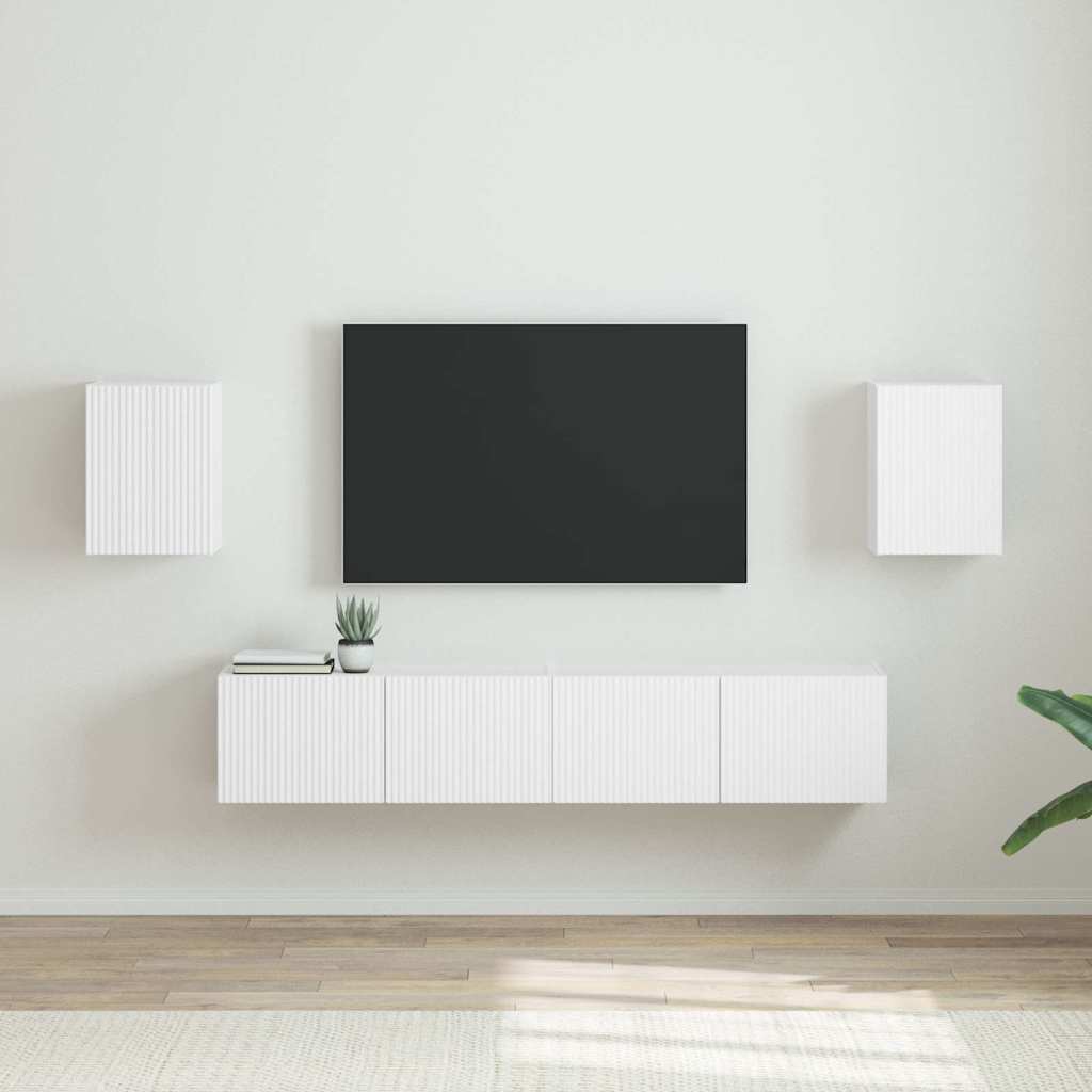 TV-Wandschrank, 2er Set, Weiß