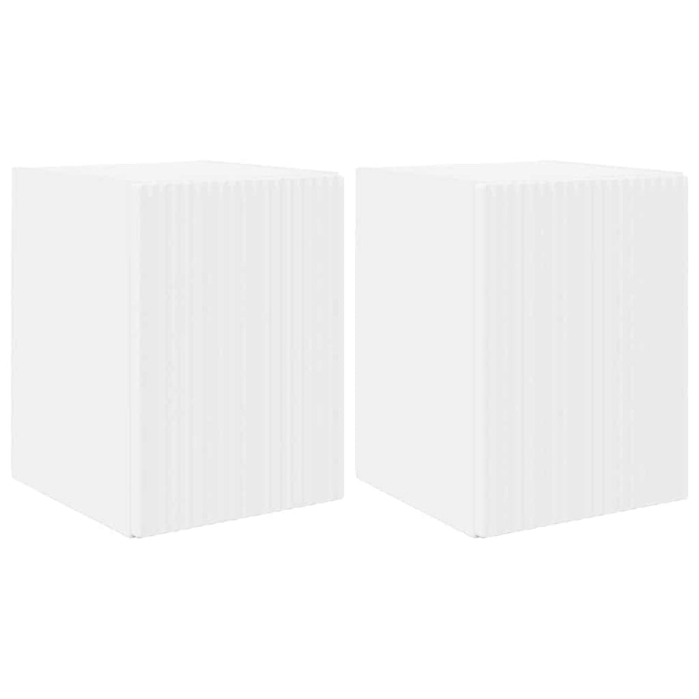 vidaXL Meuble TV mural 2 pcs blanc 30 x 31 x 40 cm Bois d'ingénierie