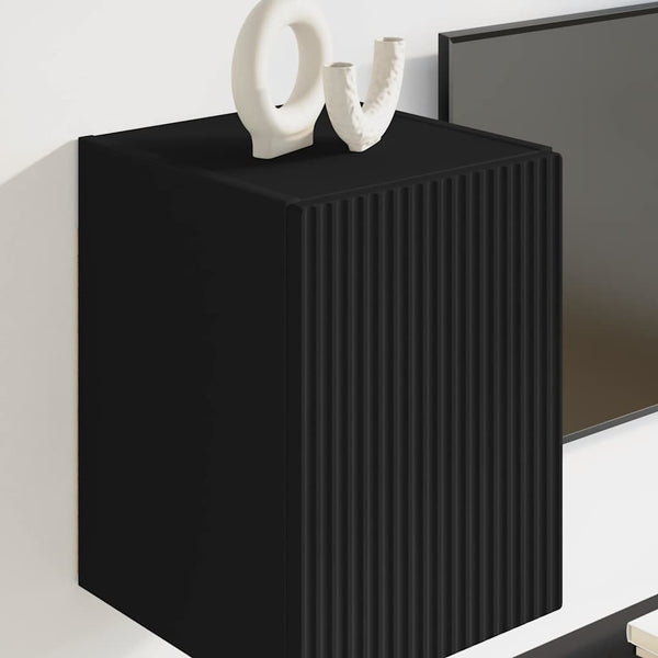 Schwarzer TV-Wandschrank 30x40 cm