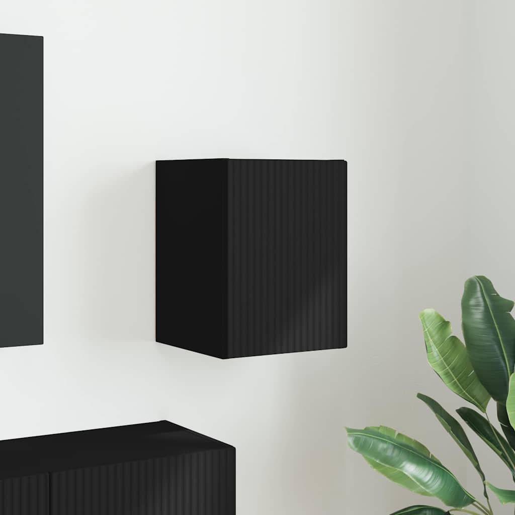 Schwarzer TV-Wandschrank 30x40 cm