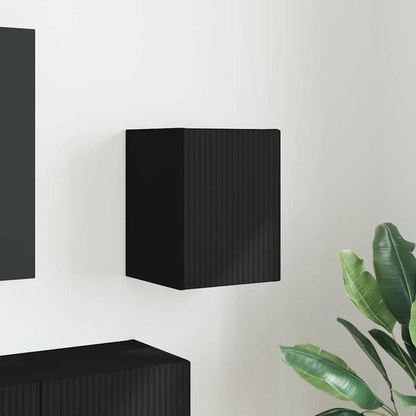 Schwarzer TV-Wandschrank 30x40 cm