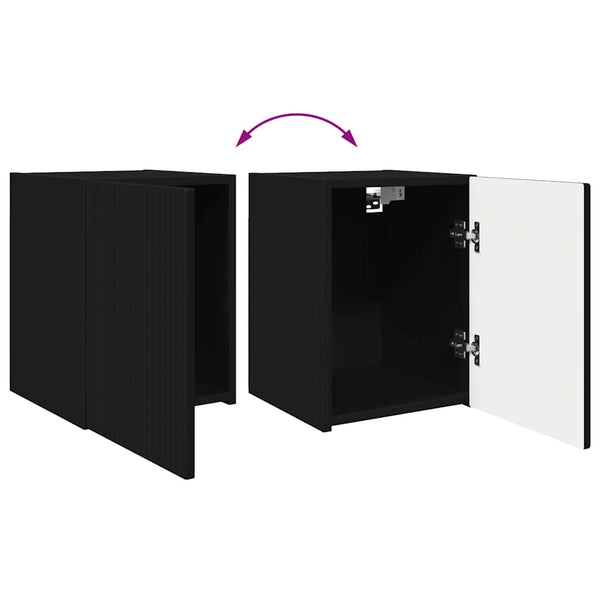 Schwarzer TV-Wandschrank 30x40 cm