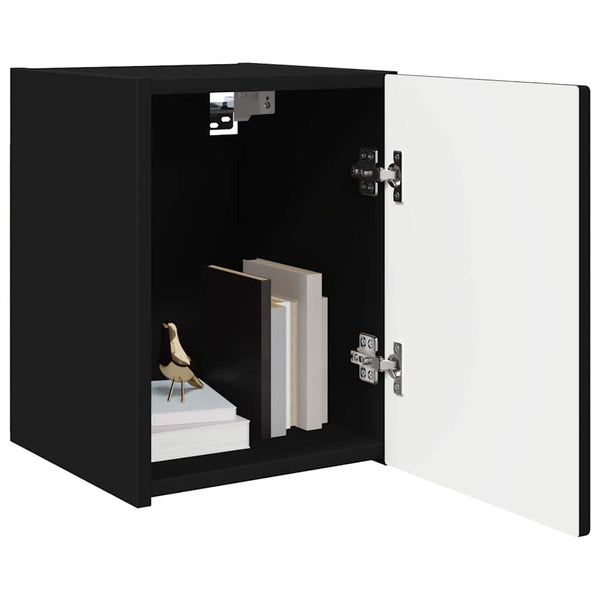 Schwarzer TV-Wandschrank 30x40 cm