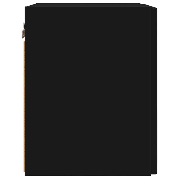 Schwarzer TV-Wandschrank 30x40 cm