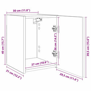 TV-Wandschrank, Weiß Glänzend, 30x40 cm