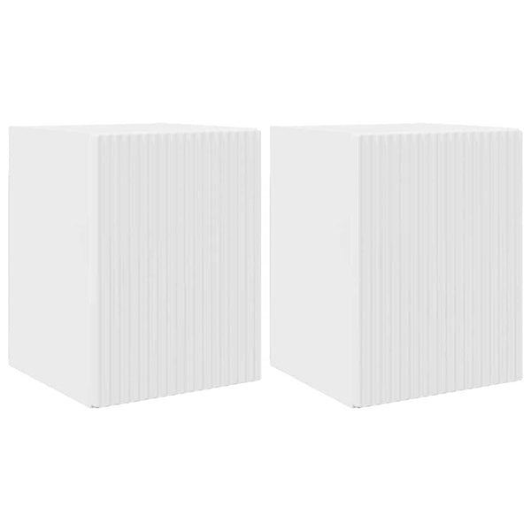 TV-Wandschrank, 2er Set, Weiß Glänzend