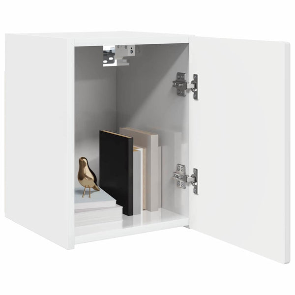 TV-Wandschrank, 2er Set, Weiß Glänzend