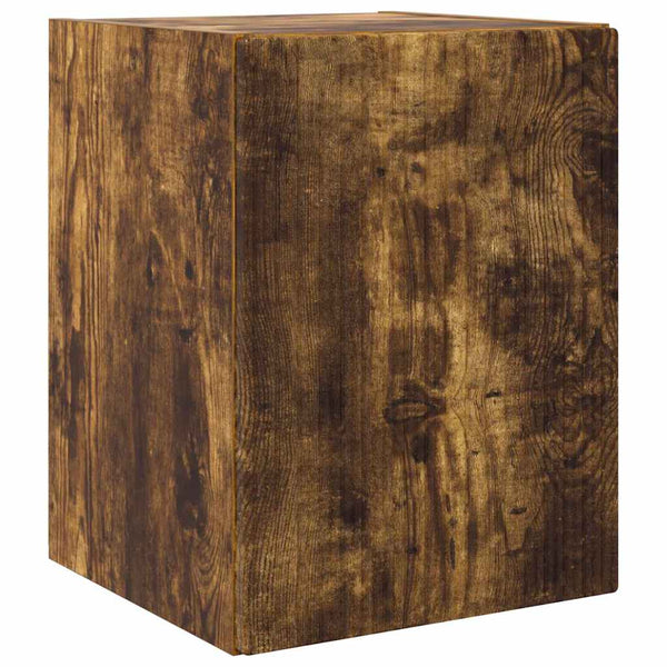 vidaXL Meuble TV mural 2 pcs Chêne fumé 30 x 31 x 40 cm