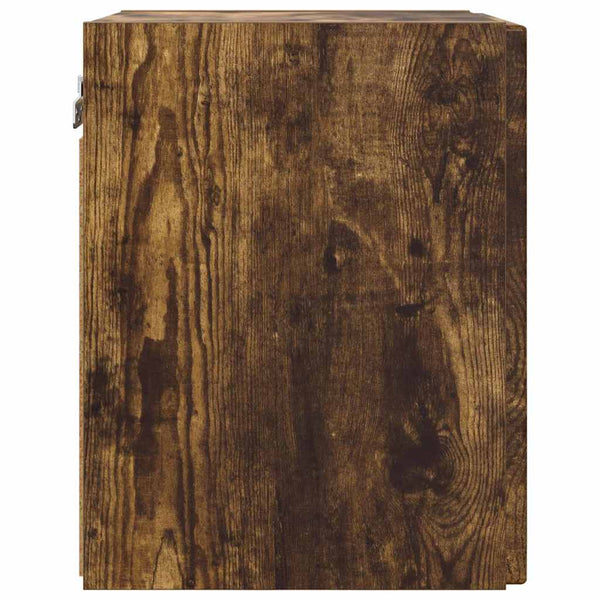vidaXL Meuble TV mural 2 pcs Chêne fumé 30 x 31 x 40 cm