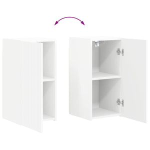 Weiße TV-Wandschränke, 2er-Set