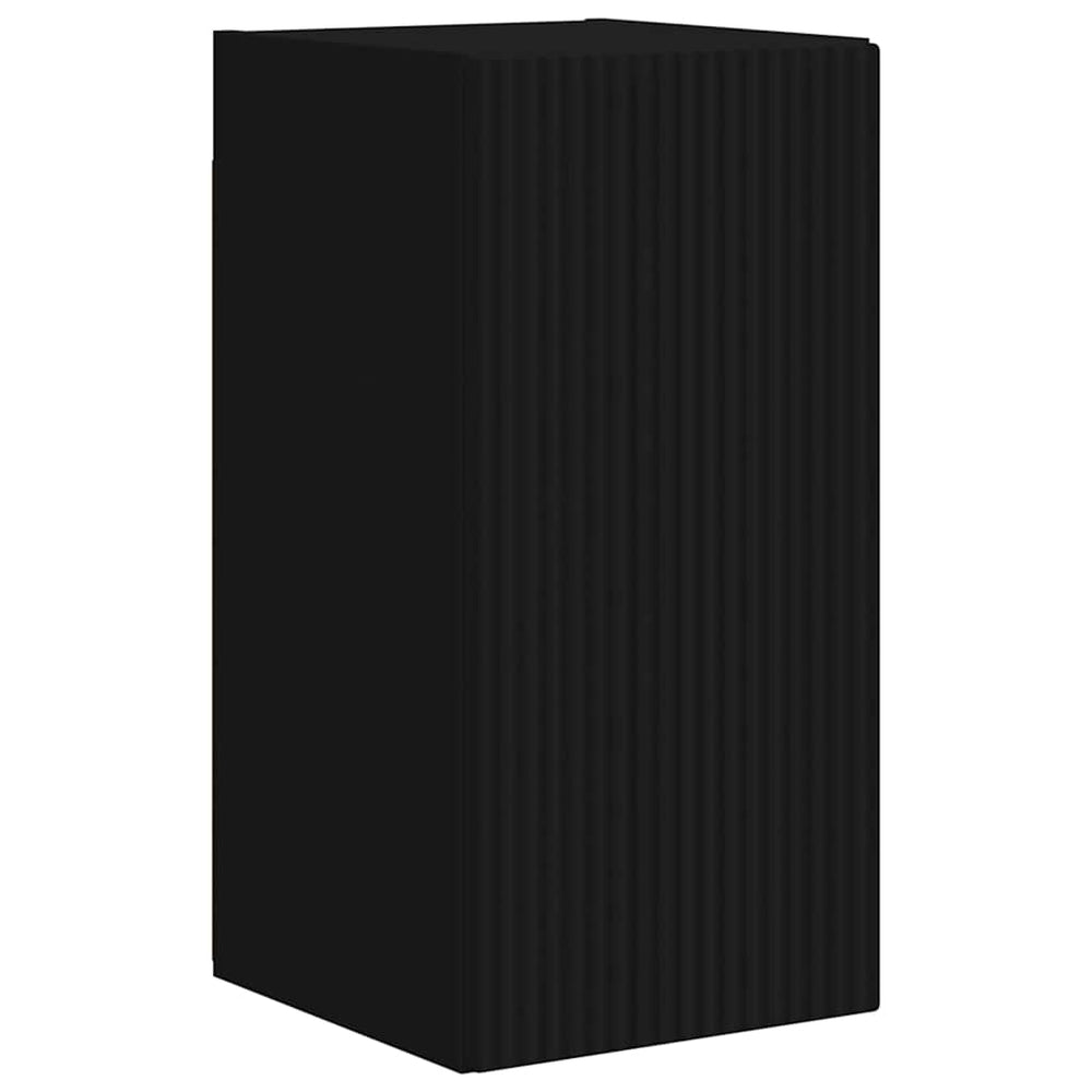 Schwarzer TV-Wandschrank 30x60 cm