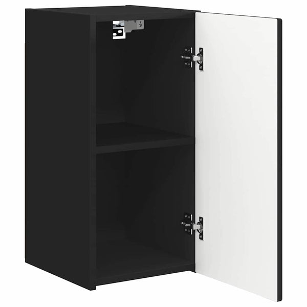 Schwarzer TV-Wandschrank 30x60 cm