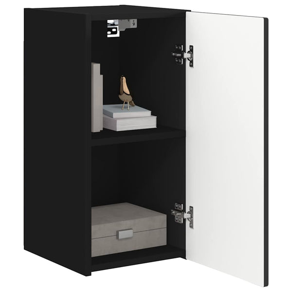 Schwarzer TV-Wandschrank 30x60 cm