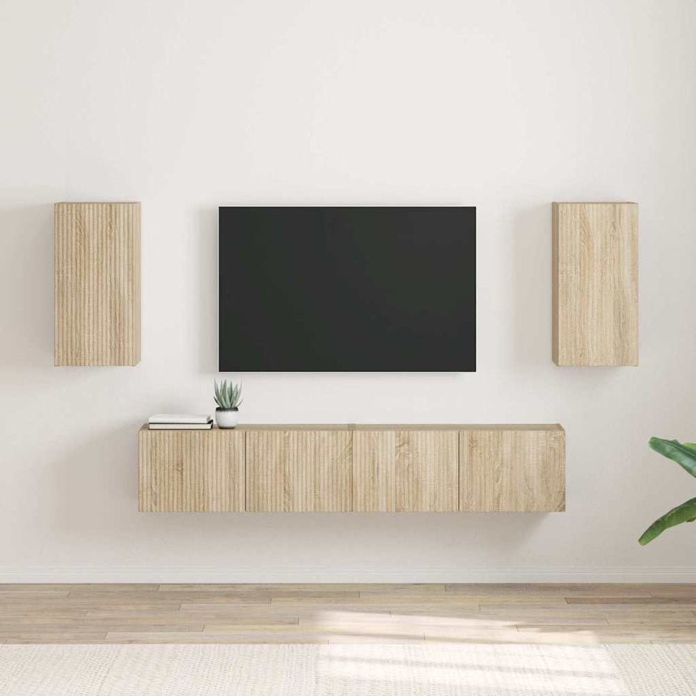vidaXL Meuble TV mural 2 pcs Sonoma 30 x 31 x 60 cm Bois d'ingénierie