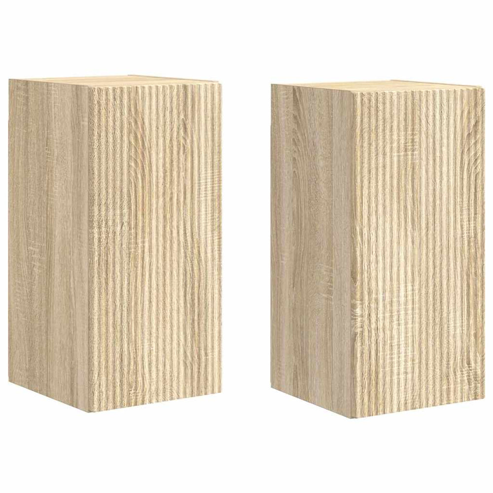 vidaXL Meuble TV mural 2 pcs Sonoma 30 x 31 x 60 cm Bois d'ingénierie