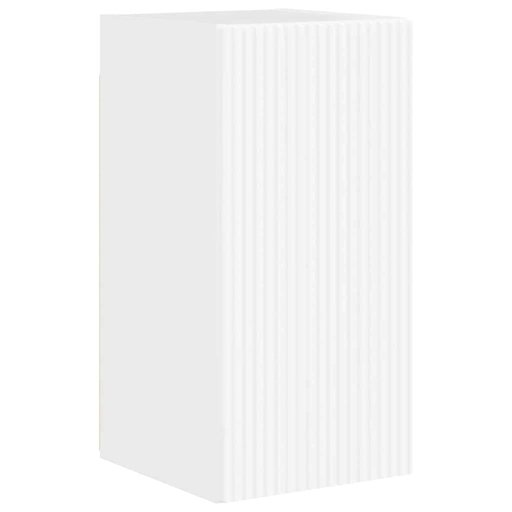 vidaXL Meuble TV mural blanc brillant 30 x 31 x 60 cm en bois d'ingénierie