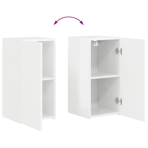TV-Wandschrank Weiß Glänzend 30x60 cm