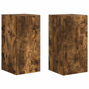 vidaXL Meuble TV mural 2 pcs Chêne fumé 30 x 31 x 60 cm