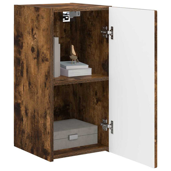 vidaXL Meuble TV mural 2 pcs Chêne fumé 30 x 31 x 60 cm