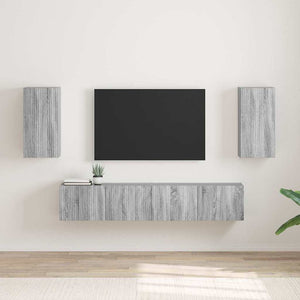 TV-Wandschrank Set Grau Sonoma 2-teilig