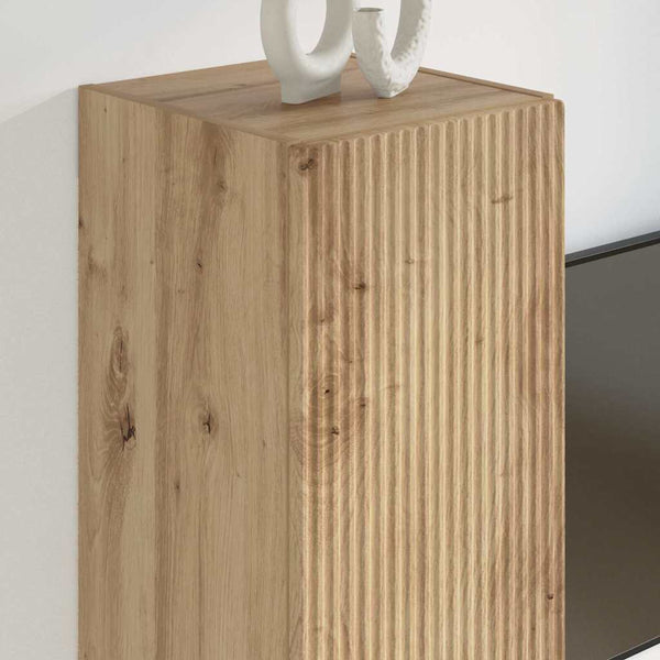 TV-Wandschrank Set Eiche 30x60 cm