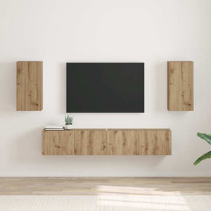 TV-Wandschrank Set Eiche 30x60 cm
