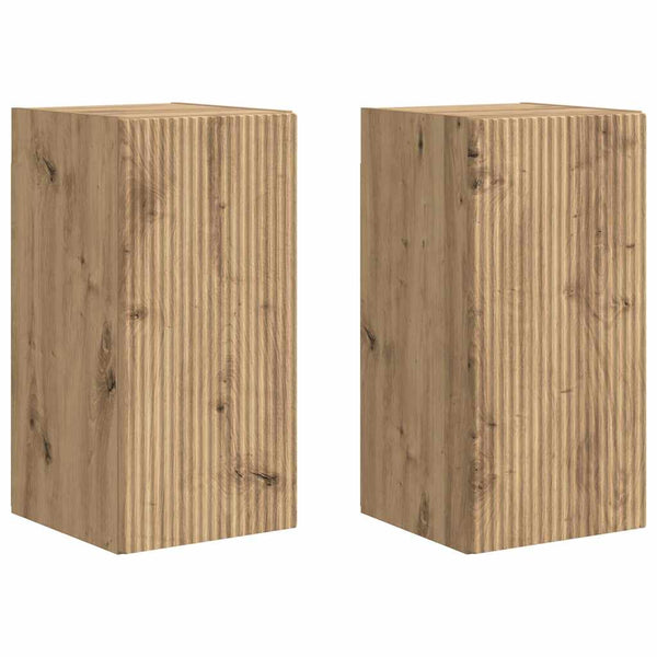 TV-Wandschrank Set Eiche 30x60 cm