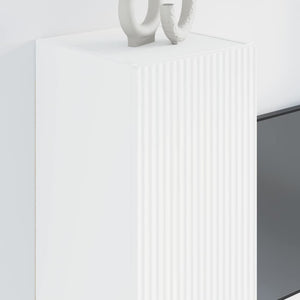 vidaXL TV Wall Cabinet Wall Mounted White 30 x 31 x 80 cm Engineered Wood