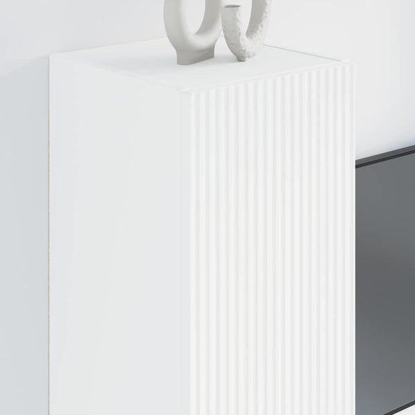 vidaXL TV Wall Cabinet Wall Mounted White 30 x 31 x 80 cm Engineered Wood