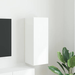 vidaXL TV Wall Cabinet Wall Mounted White 30 x 31 x 80 cm Engineered Wood