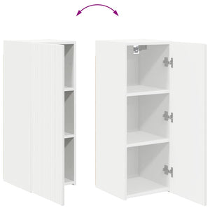 vidaXL TV Wall Cabinet Wall Mounted White 30 x 31 x 80 cm Engineered Wood