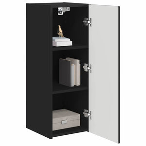 Schwarzer TV-Wandschrank 30x31x80cm