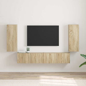 TV-Wandschrank Sonoma Holzwerkstoff 2er-Set