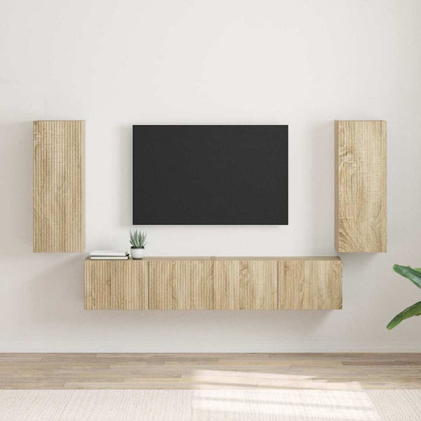 TV-Wandschrank Sonoma Holzwerkstoff 2er-Set