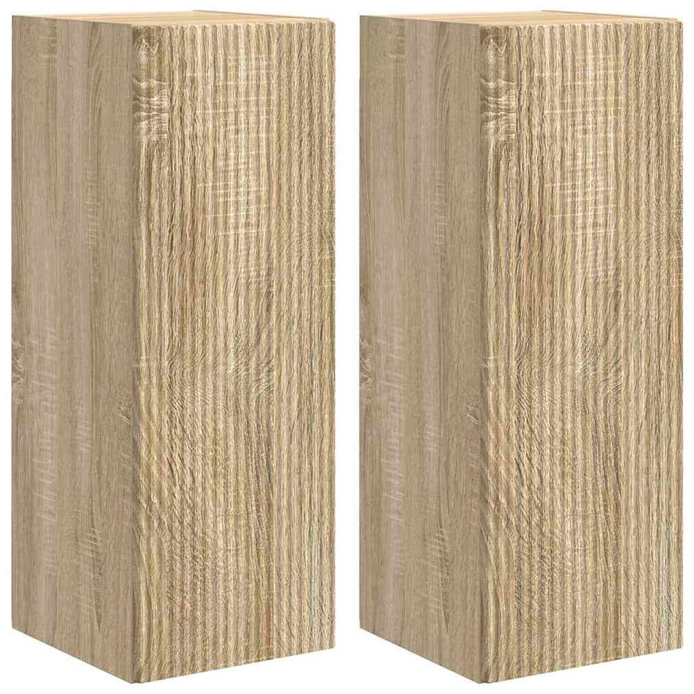 Meuble TV mural vidaXL 2 pcs sonoma 30 x 31 x 80 cm en bois d'ingénierie