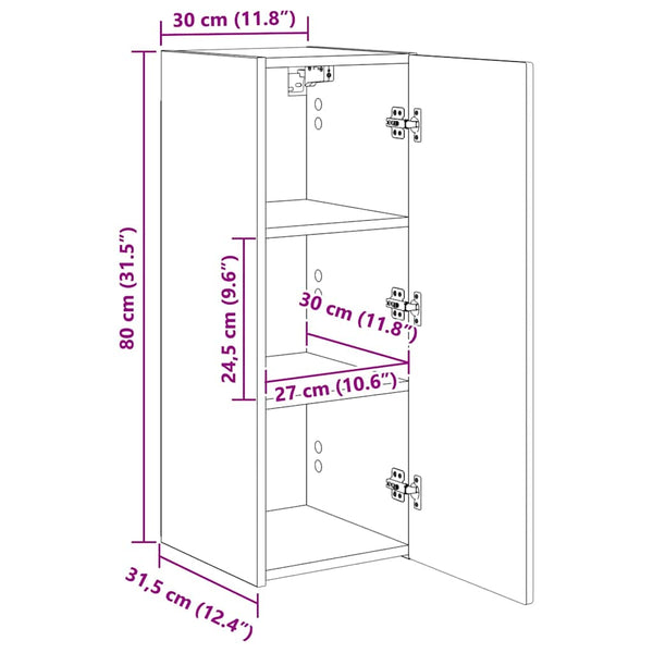 TV-Wandschrank Sonoma Holzwerkstoff 2er-Set