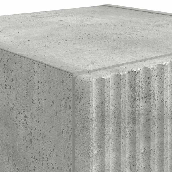vidaXL Meuble TV mural 2 pcs Béton 30 x 31 x 80 cm Bois d'ingénierie