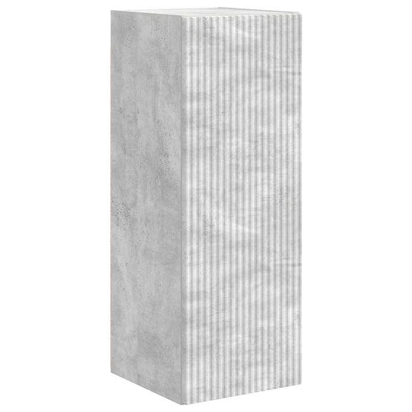 vidaXL Meuble TV mural 2 pcs Béton 30 x 31 x 80 cm Bois d'ingénierie