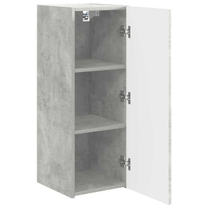 vidaXL Meuble TV mural 2 pcs Béton 30 x 31 x 80 cm Bois d'ingénierie