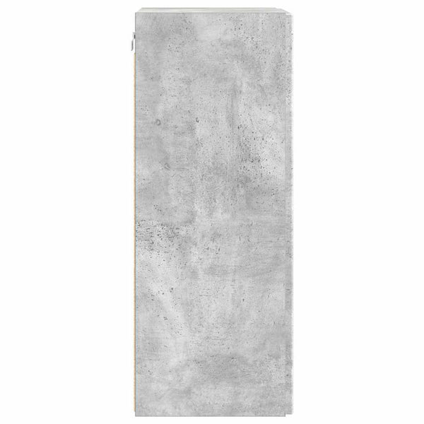 vidaXL Meuble TV mural 2 pcs Béton 30 x 31 x 80 cm Bois d'ingénierie